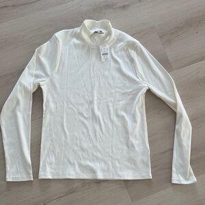 J.Crew Off-White Ribbed Turtleneck